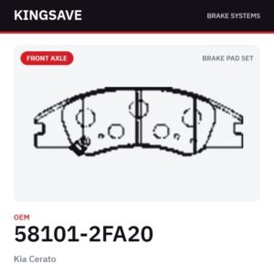 Front Brake Pad Set for Kia Cerato – OEM 58101-2FA20 – KingSave Front Brake Pad Set for Kia Cerato – OEM 58101-2FA20 – KingSave