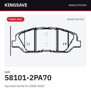 Front Brake Pad Set for Hyundai Santa Fe 2008-2010 – OEM 58101-2PA70 – KingSave Front Brake Pad Set for Hyundai Santa Fe 2008-2010 – OEM 58101-2PA70 – KingSave