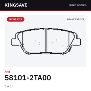 Front Brake Pad Set for Kia K5 – OEM 58101-2TA00 – KingSave Front Brake Pad Set for Kia K5 – OEM 58101-2TA00 – KingSave