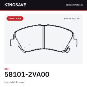 Front Brake Pad Set for Hyundai Accent & Hyundai Elantra – OEM 58101-2VA00 – KingSave Front Brake Pad Set for Hyundai Accent & Hyundai Elantra – OEM 58101-2VA00 – KingSave