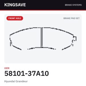Front Brake Pad Set for Hyundai Grandeur – OEM 58101-37A10 – KingSave Front Brake Pad Set for Hyundai Grandeur – OEM 58101-37A10 – KingSave