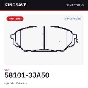 Front Brake Pad Set for Hyundai Veracruz – OEM 58101-3JA50 – KingSave Front Brake Pad Set for Hyundai Veracruz – OEM 58101-3JA50 – KingSave
