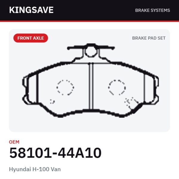Front Brake Pad Set for Hyundai H-100 Van – OEM 58101-44A10 – KingSave