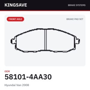 Front Brake Pad Set for Hyundai Van 2008 – OEM 58101-4AA30 – KingSave Front Brake Pad Set for Hyundai Van 2008 – OEM 58101-4AA30 – KingSave