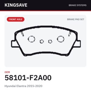 Front Brake Pad Set for Hyundai Elantra 2015-2020 – OEM 58101-F2A00 – KingSave Front Brake Pad Set for Hyundai Elantra 2015-2020 – OEM 58101-F2A00 – KingSave