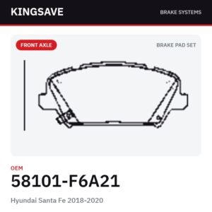 Front Brake Pad Set for Hyundai Santa Fe 2018-2020 – OEM 58101-F6A21 – KingSave Front Brake Pad Set for Hyundai Santa Fe 2018-2020 – OEM 58101-F6A21 – KingSave