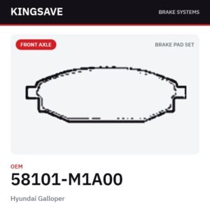 Front Brake Pad Set for Hyundai Galloper – OEM 58101-M1A00 – KingSave Front Brake Pad Set for Hyundai Galloper – OEM 58101-M1A00 – KingSave