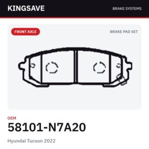 Front Brake Pad Set for Hyundai Tucson 2022 – OEM 58101-N7A20 – KingSave Front Brake Pad Set for Hyundai Tucson 2022 – OEM 58101-N7A20 – KingSave