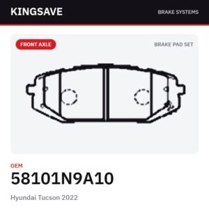 Front Brake Pad Set for Hyundai Tucson 2022 – OEM 58101N9A10 – KingSave Front Brake Pad Set for Hyundai Tucson 2022 – OEM 58101N9A10 – KingSave
