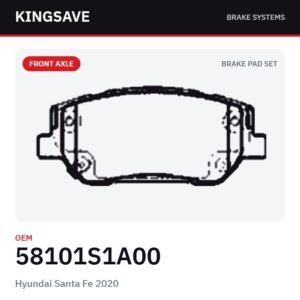 Front Brake Pad Set for Hyundai Santa Fe 2020 – OEM 58101S1A00 – KingSave Front Brake Pad Set for Hyundai Santa Fe 2020 – OEM 58101S1A00 – KingSave