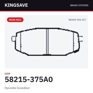 Rear Brake Pad Set for Hyundai Grandeur – OEM 58215-375A0 – KingSave