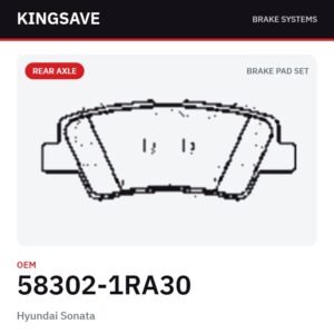 Rear Brake Pad Set for Hyundai Sonata & Hyundai Elantra – OEM 58302-1RA30 – KingSave