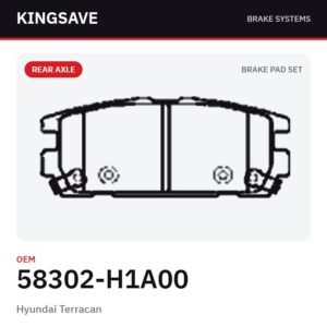 Rear Brake Pad Set for Hyundai Terracan – OEM 58302-H1A00 – KingSave