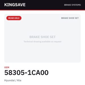 Rear Brake Shoe Set for Hyundai / Kia – OEM 58305-1CA00 – KingSave
