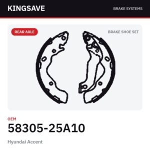 Rear Brake Shoe Set for Hyundai Accent & Kia Pride / Rio 2001-2006 – OEM 58305-25A10 – KingSave