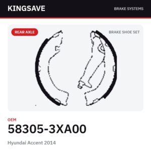 Rear Brake Shoe Set for Hyundai Accent 2014 – OEM 58305-3XA00 – KingSave