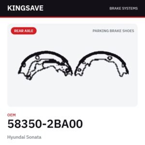 Rear Parking Brake Shoe Set for Hyundai Sonata & Hyundai Accent – OEM 58350-2BA00 – KingSave