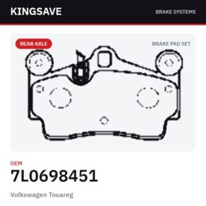 Rear Brake Pad Set for Volkswagen Touareg – OEM 7L0698451 – KingSave