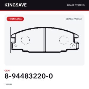 Front Brake Pad Set for Isuzu – OEM 8-94483220-0 – KingSave Front Brake Pad Set for Isuzu – OEM 8-94483220-0 – KingSave
