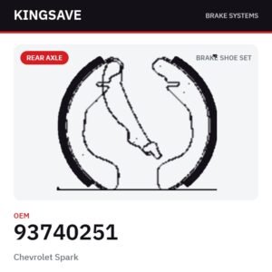 Rear Brake Shoe Set for Chevrolet Spark – OEM 93740251 – KingSave