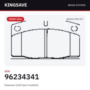 Front Brake Pad Set for Daewoo (old taxi models) – OEM 96234341 – KingSave Front Brake Pad Set for Daewoo (old taxi models) – OEM 96234341 – KingSave
