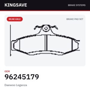 Rear Brake Pad Set for Daewoo Leganza – OEM 96245179 – KingSave