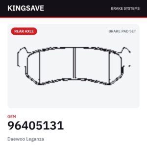 Rear Brake Pad Set for Daewoo Leganza – OEM 96405131 – KingSave