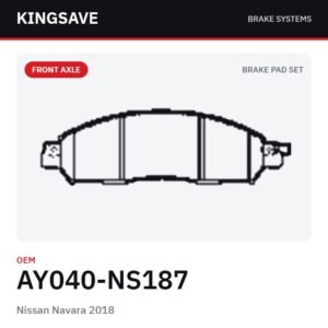Front Brake Pad Set for Nissan Navara 2018 – OEM AY040-NS187 – KingSave