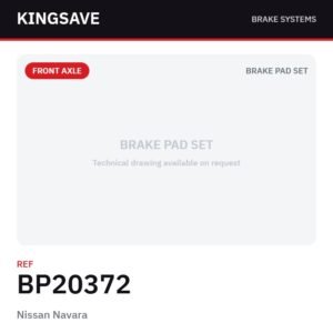 Front Brake Pad Set for Nissan Navara – Ref. BP20372 – KingSave