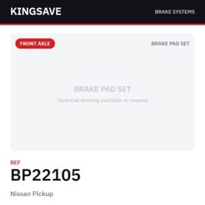 Front Brake Pad Set for Nissan Pickup – Ref. BP22105 – KingSave