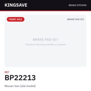 Front Brake Pad Set for Nissan Van (old model) – Ref. BP22213 – KingSave