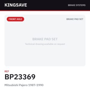 Front Brake Pad Set for Mitsubishi Pajero 1987-1990 – Ref. BP23369 – KingSave
