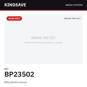 Rear Brake Pad Set for Mitsubishi Lancer – Ref. BP23502 – KingSave