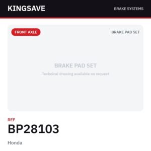 Front Brake Pad Set for Honda – Ref. BP28103 – KingSave Front Brake Pad Set for Honda – Ref. BP28103 – KingSave