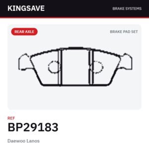 Rear Brake Pad Set for Daewoo Lanos – Ref. BP29183 – KingSave