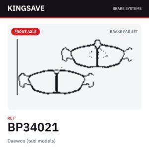 Front Brake Pad Set for Daewoo (taxi models) – Ref. BP34021 – KingSave Front Brake Pad Set for Daewoo (taxi models) – Ref. BP34021 – KingSave