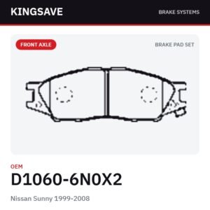 Front Brake Pad Set for Nissan Sunny 1999-2008 – OEM D1060-6N0X2 – KingSave