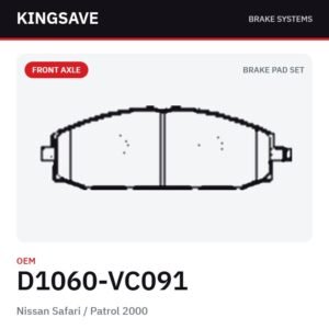 Front Brake Pad Set for Nissan Safari / Patrol 2000 – OEM D1060-VC091 – KingSave