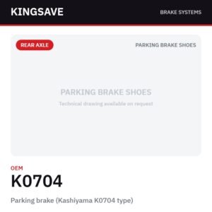 Rear Parking Brake Shoe Set for Parking brake applications (KD ref. K0704) – Ref. K0704 – KingSave