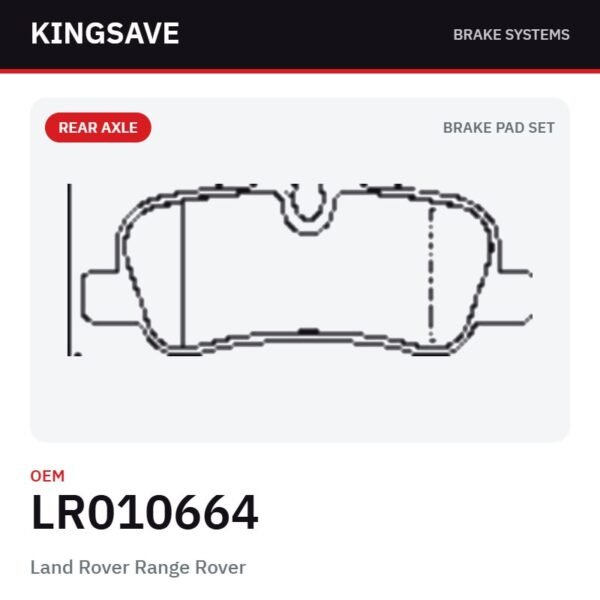 Rear Brake Pad Set for Land Rover Range Rover – OEM LR010664 – KingSave