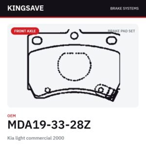 Front Brake Pad Set for Kia light commercial 2000 – OEM MDA19-33-28Z – KingSave Front Brake Pad Set for Kia light commercial 2000 – OEM MDA19-33-28Z – KingSave