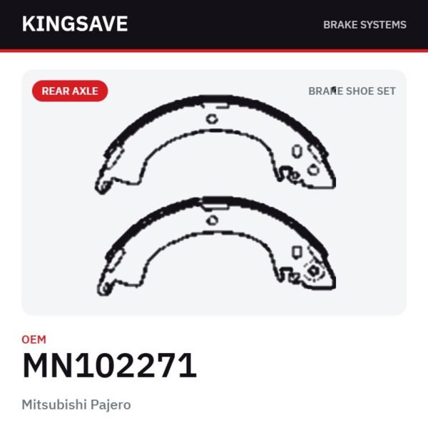 Rear Brake Shoe Set for Mitsubishi Pajero & Mitsubishi Galant – OEM MN102271 – KingSave