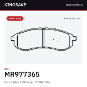 Front Brake Pad Set for Mitsubishi L200 Pickup 2000-2004 – OEM MR977365 – KingSave Front Brake Pad Set for Mitsubishi L200 Pickup 2000-2004 – OEM MR977365 – KingSave
