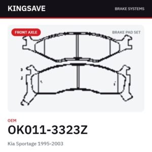 Front Brake Pad Set for Kia Sportage 1995-2003 – OEM OK011-3323Z – KingSave Front Brake Pad Set for Kia Sportage 1995-2003 – OEM OK011-3323Z – KingSave