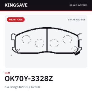 Front Brake Pad Set for Kia Bongo K2700 / K2500 – OEM OK70Y-3328Z – KingSave Front Brake Pad Set for Kia Bongo K2700 / K2500 – OEM OK70Y-3328Z – KingSave