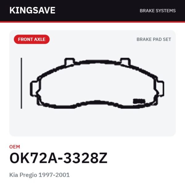 Front Brake Pad Set for Kia Pregio 1997-2001 – OEM OK72A-3328Z – KingSave Front Brake Pad Set for Kia Pregio 1997-2001 – OEM OK72A-3328Z – KingSave